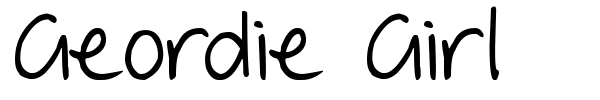 Geordie Girl font preview